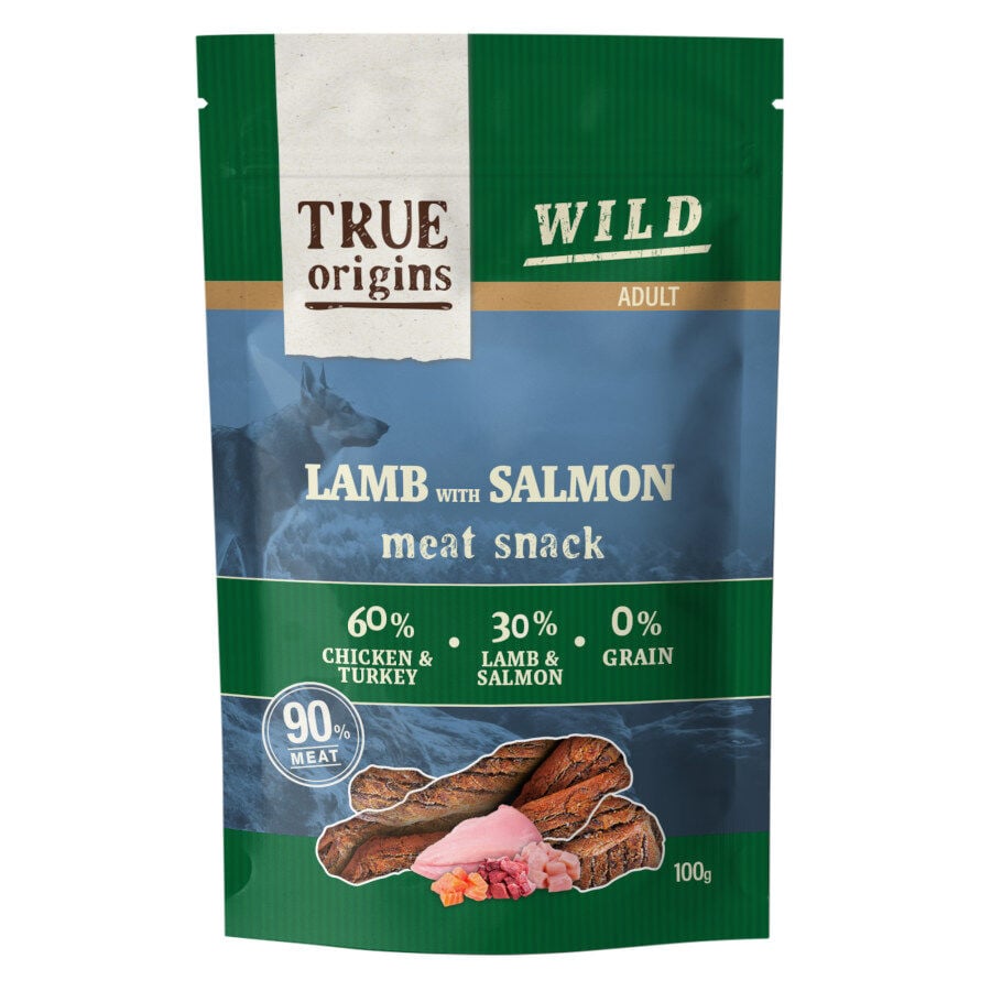 100 g True Origins Tiras Wild Adult Cordero con Salm&oacute;n para perros, , large Imagen numero 1