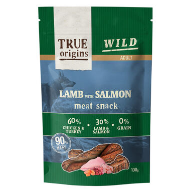 True Origins Tiras Wild Adult Cordero con Salmón para perros