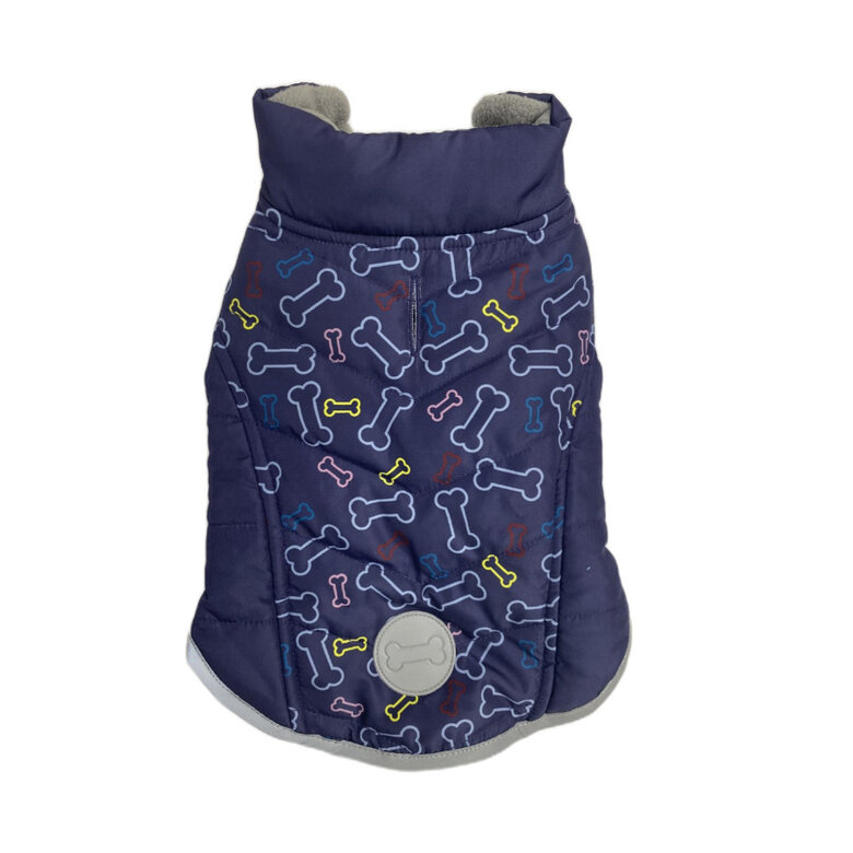 Outech Abrigo Azul con Estampado de Huesos para perros, , large image number null