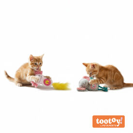 Tootoy! Peluches con Catnip Elefante & Ajolote para gatitos