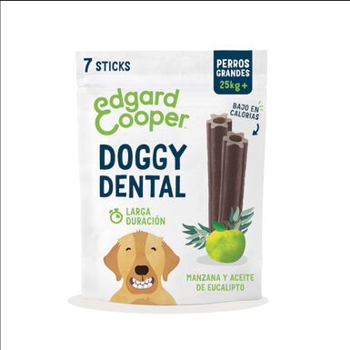 Edgard & Cooper Barritas Dentales Manzana y eucalipto snack para perros grandes