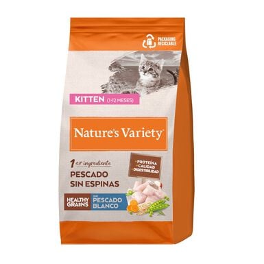 Nature’s Variety Healthy Grains Kitten Pescado Blanco pienso para gatitos
