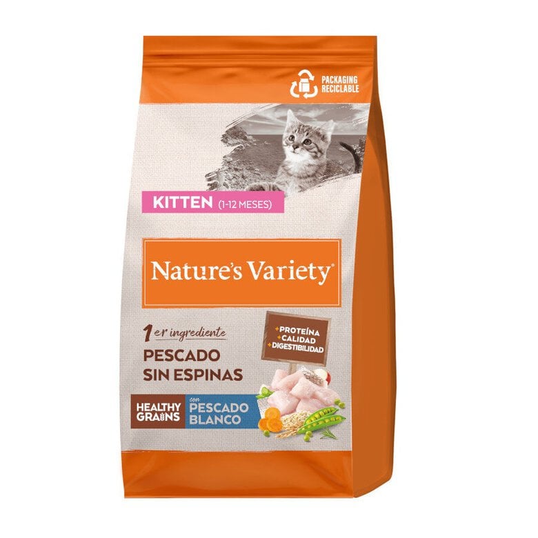 3 kg Nature's Variety Healthy Grains Kitten Pescado Blanco pienso para gatitos,  Imagen numero 1 3 kg Nature's Variety Healthy Grains Kitten Pescado Blanco pienso para gatitos, , large Imagen numero 1