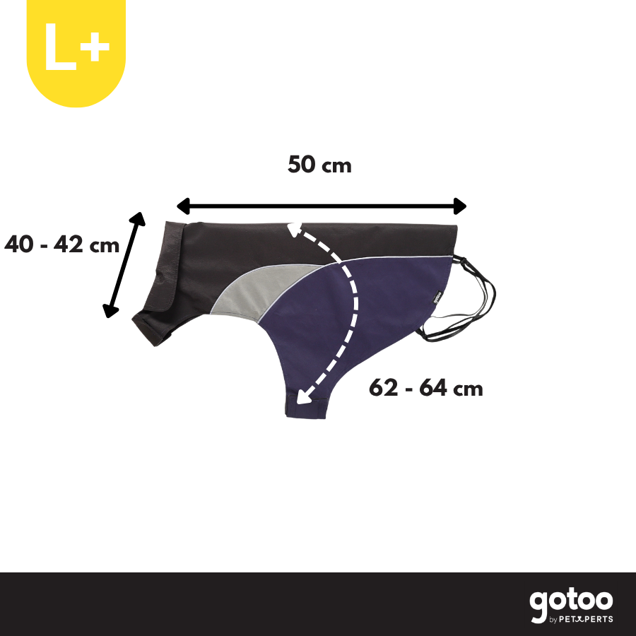 Gotoo Impermeable Reflectante Gris Azulado para perros, , large Imagen numero 4