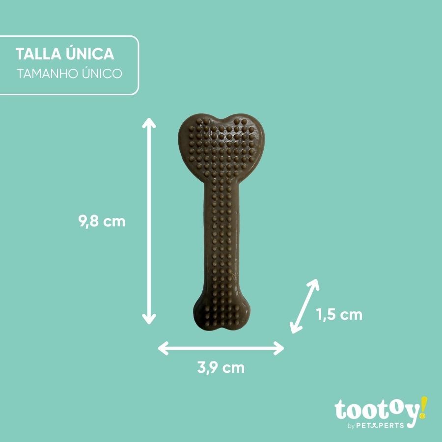 Tootoy! Puppy Hueso Llave Coraz&oacute;n Marr&oacute;n Juguete para perros, , large Imagen numero 3