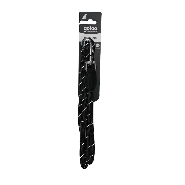 Gotoo Correa de cuerda reflectante negra para perros,  Imagen numero 5 Gotoo Correa de cuerda reflectante negra para perros, , large Imagen numero 5