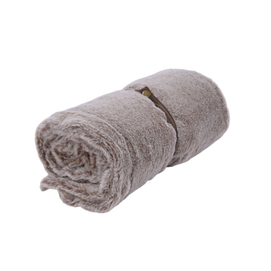 Leeby manta suave marrón para perros thumbnail