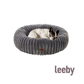 Leeby Sof&aacute; Donut Corduroy Gris para perros