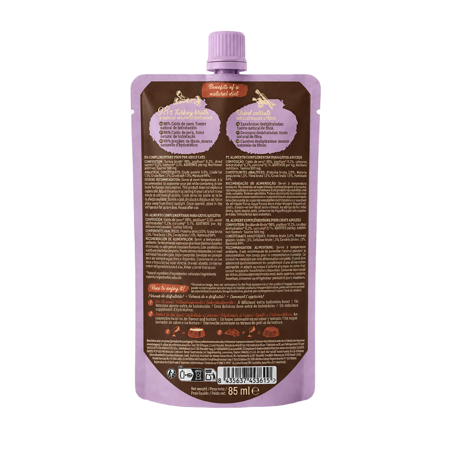 85 ml True Origins Pure Caldo de Pavo para gatos, , large Imagen numero 3