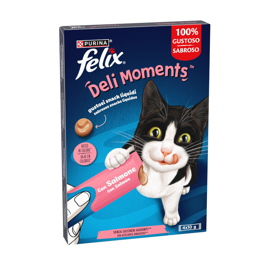 Purina Felix Deli Moments con Salmón Snack líquido para gatos
