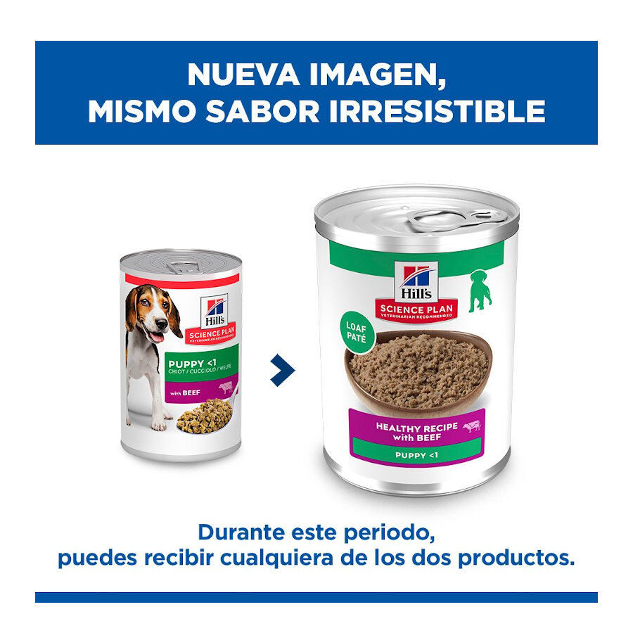 370 g Hill's Science Plan Puppy Ternera en Pat&eacute; lata para perros, , large Imagen numero 2