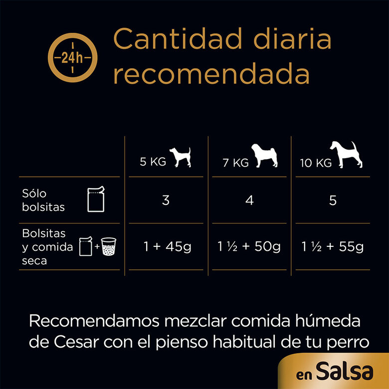 4 sobres x 100 g Cesar Carnes Mixtas Salsa en Bolsita para Perros ,  Imagen numero 6 4 sobres x 100 g Cesar Carnes Mixtas Salsa en Bolsita para Perros , , large Imagen numero 6