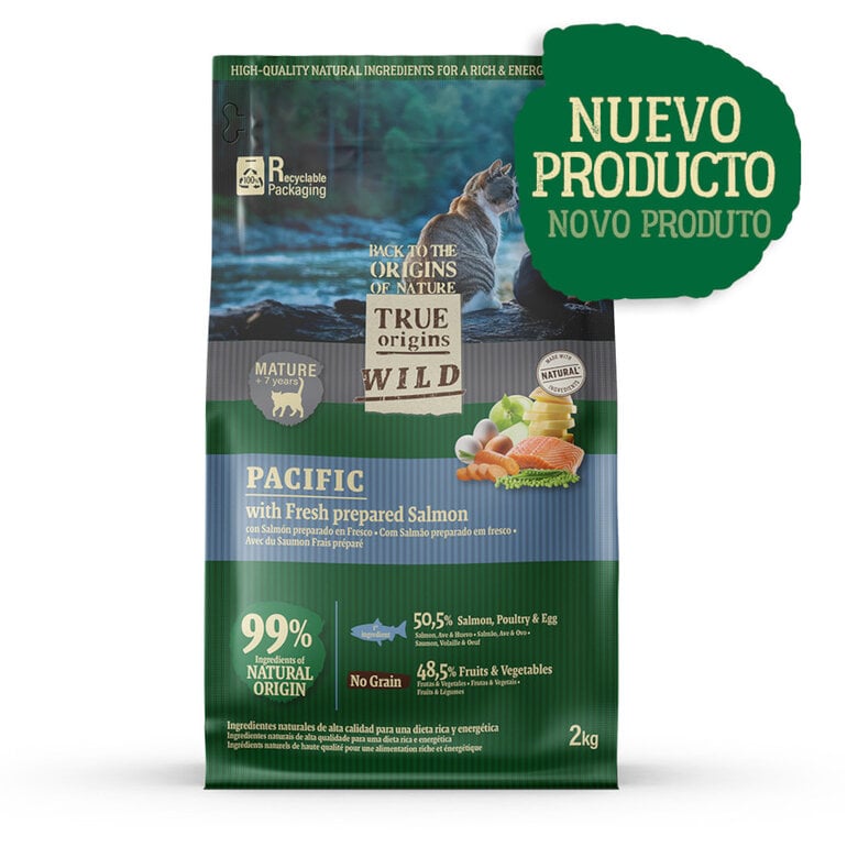 2 kg True Origins Wild Pacific Salmón pienso para gatos senior,  Imagen numero 1 2 kg True Origins Wild Pacific Salmón pienso para gatos senior, , large Imagen numero 1