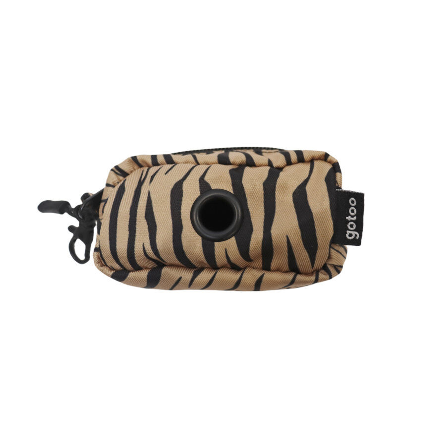 Gotoo Porta bolsas estampado tigre marr&oacute;n para perros, , large Imagen numero 1