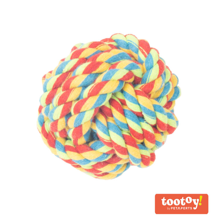 Tootoy! Pull Rope Ball Multicolor pelota de cuerda para perro,  Imagen numero 2 Tootoy! Pull Rope Ball Multicolor pelota de cuerda para perro, , large Imagen numero 2