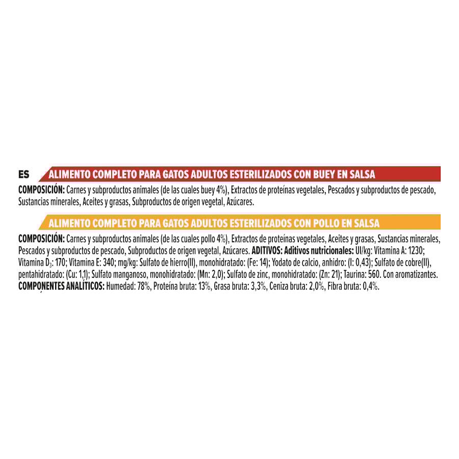 10 sobres x 85 g Pro Plan Adult Sterilised Maintenance Pollo y Buey en Salsa sobre para gatos, , large Imagen numero 6