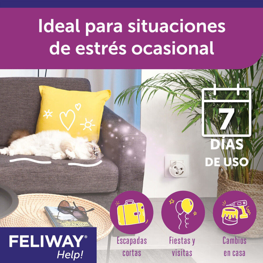 Feliway Help Difusor y Recambio con feromonas para el estr&eacute;s ocasional, , large Imagen numero 2