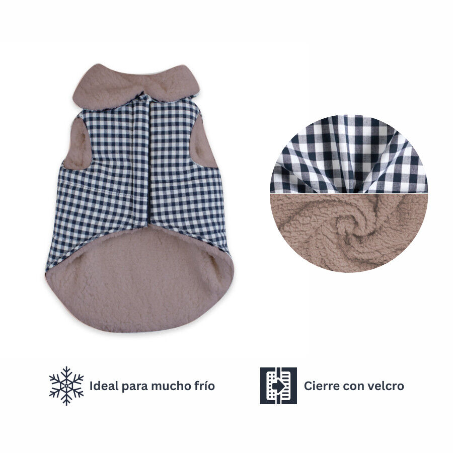 Outech Abrigo Estampado Vichy Azul para perros thumbnail