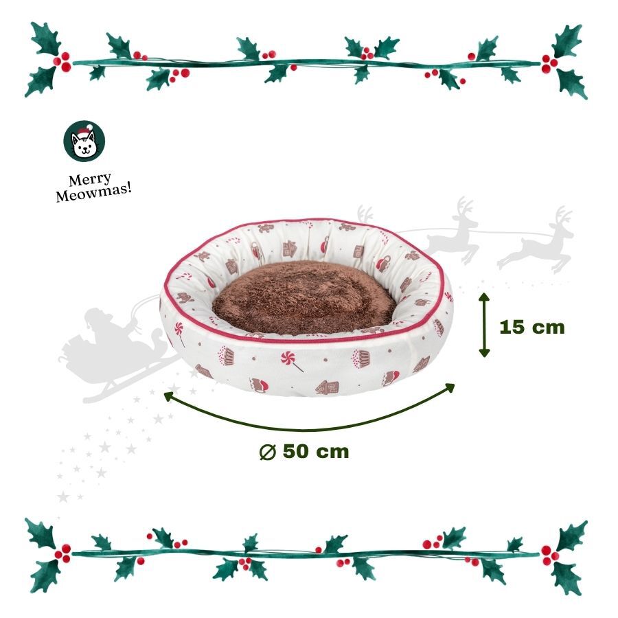 Wonder Christmas Cama Donut Estampado Dulce para gatos, , large Imagen numero 3