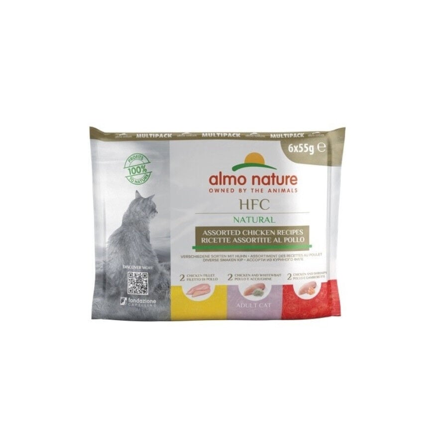 6 sobres x 55 g Almo Nature HFC Natural Pollo sobre para gatos , , large Imagen numero 1
