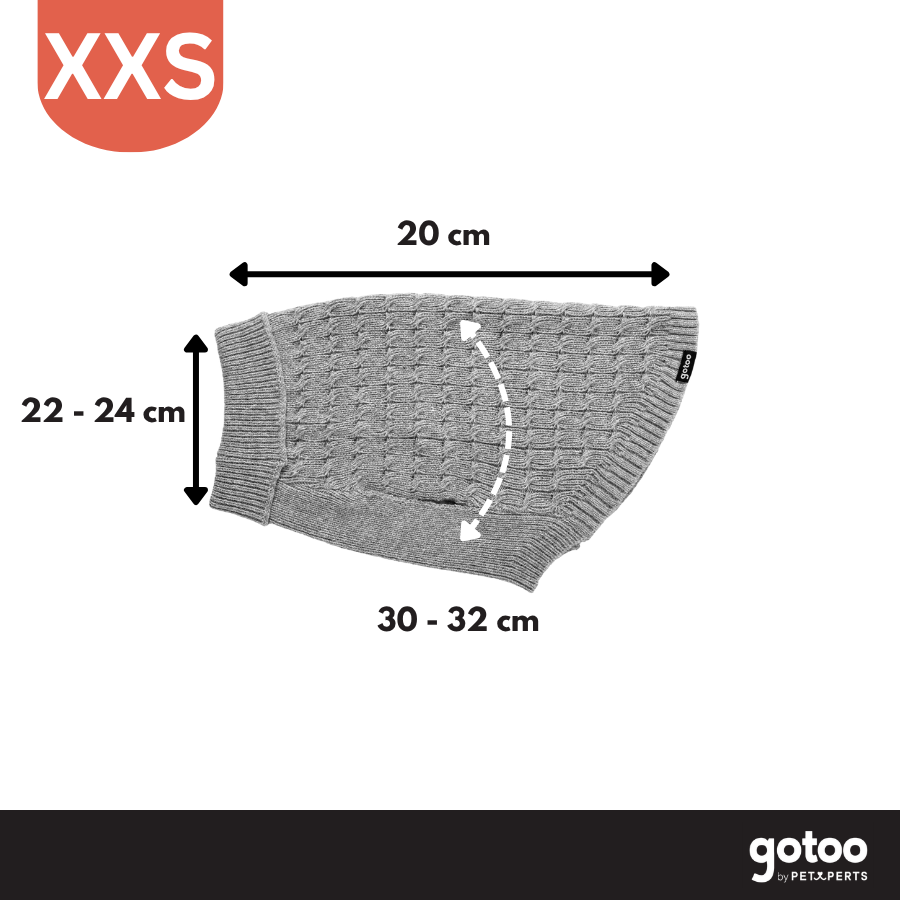 Gotoo Jersey de Punto Gris para perros, , large Imagen numero 4
