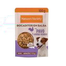 Nature's Variety Bocaditos Pavo Sobre en Salsa para perros adultos mini