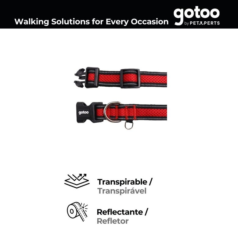 Gotoo Collar de malla transpirable rojo para perros,  Imagen numero 4 Gotoo Collar de malla transpirable rojo para perros, , large Imagen numero 4