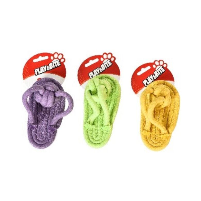 Play&Bite Rope Flipflop Chancla de juguete para perros, , large image number null
