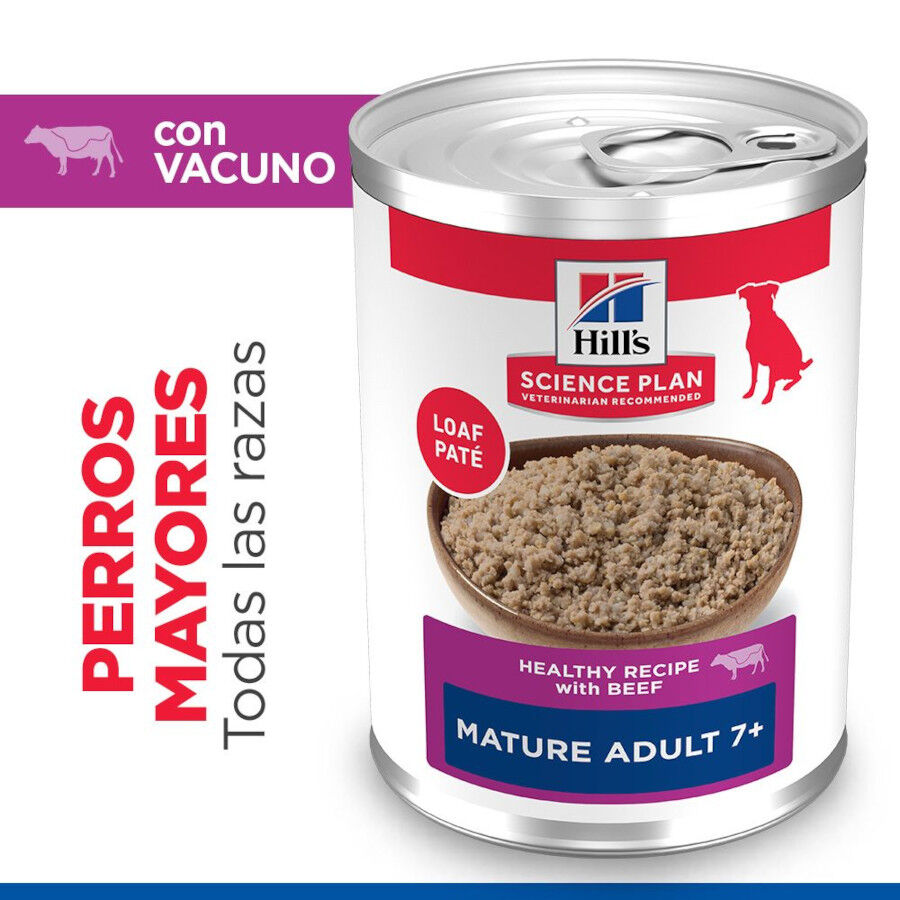 370 g Hill's Science Plan Mature Adult 7+ Ternera en Pat&eacute; lata para perros, , large Imagen numero 2