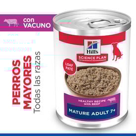 Hill's Science Plan Mature Adult 7+ Ternera en Pat&eacute; lata para perros