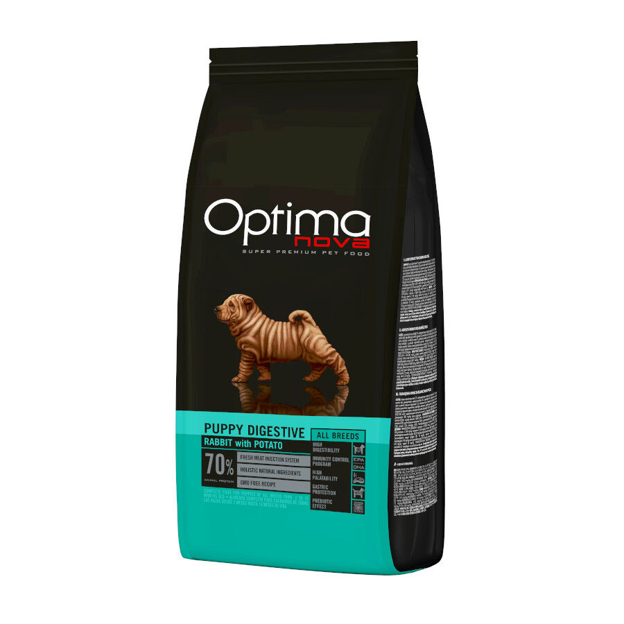 2 kg Optima Nova Puppy Digestive Conejo pienso para perros, , large Imagen numero 1