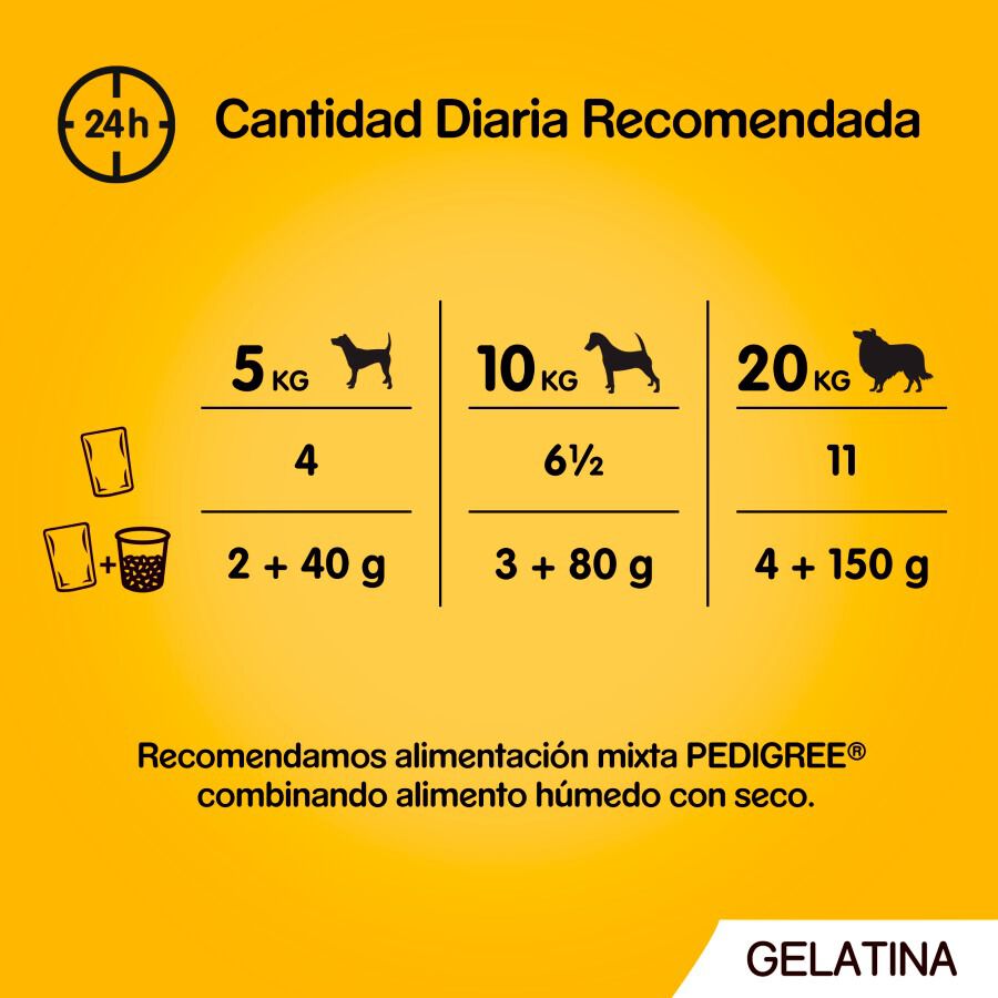 4 sobres x 100 g Pedigree Pollo y Pescado Gelatina en Bolsita para Perros, , large Imagen numero 4