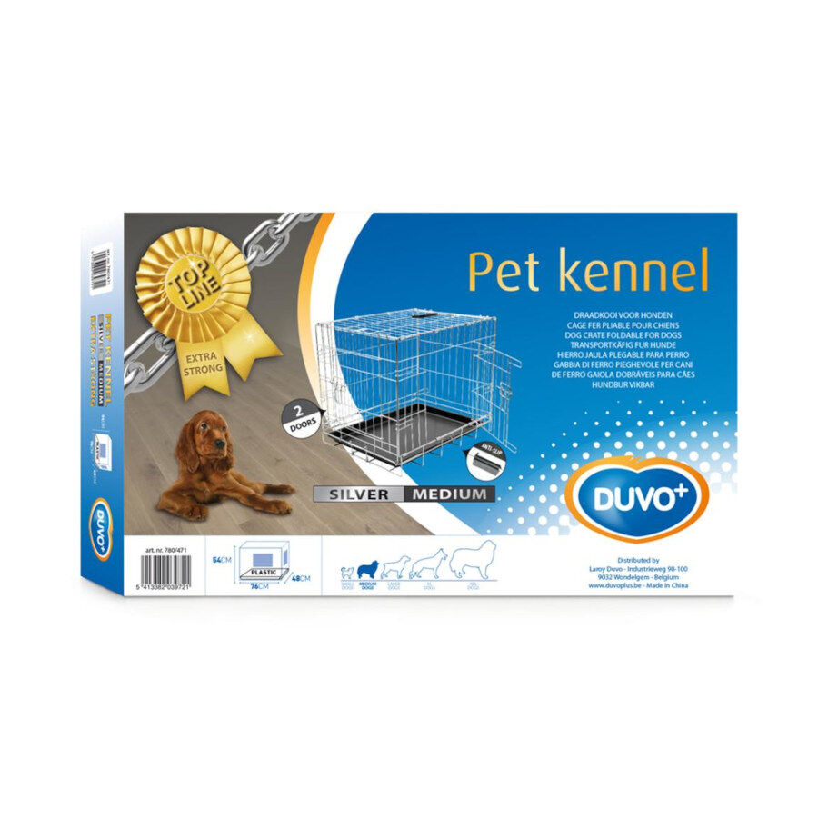 Duvoplus Cromo Jaula de Metal Extra fuerte para perros thumbnail