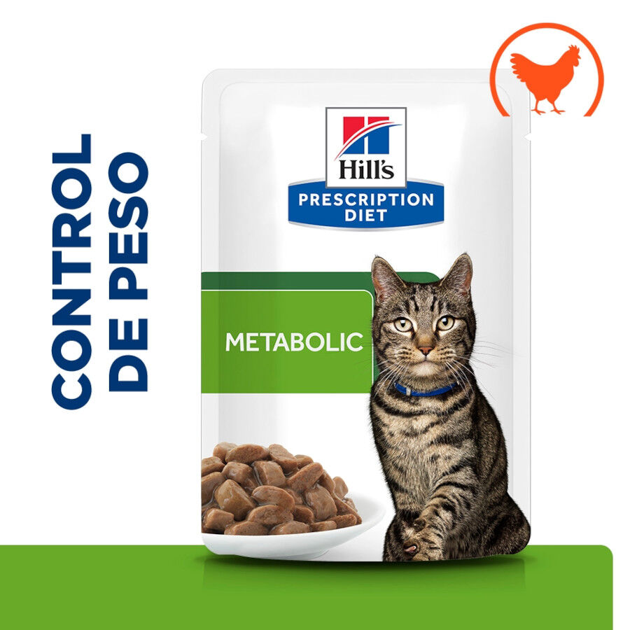 12 sobres x 85 g Hill's Prescription Diet Metabolic Feline pouches para gato , , large Imagen numero 8