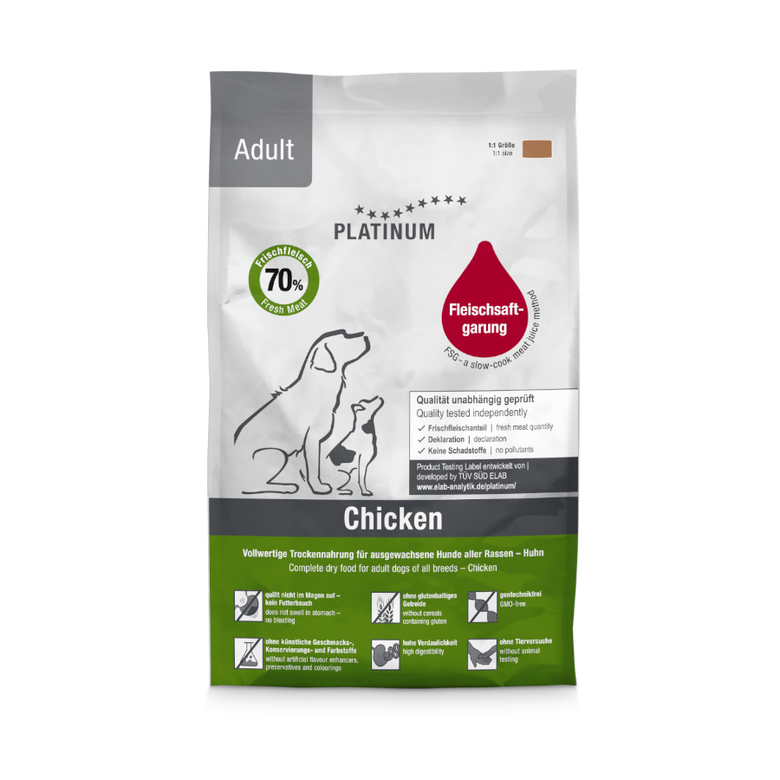 Platinum Adult Pollo pienso para perros