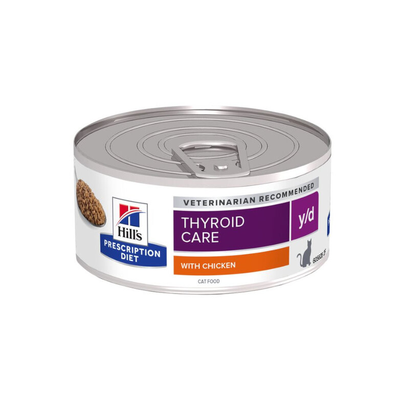 Hill's Prescription Diet Thyroid Care y/d Pollo lata para gatos, , large image number null