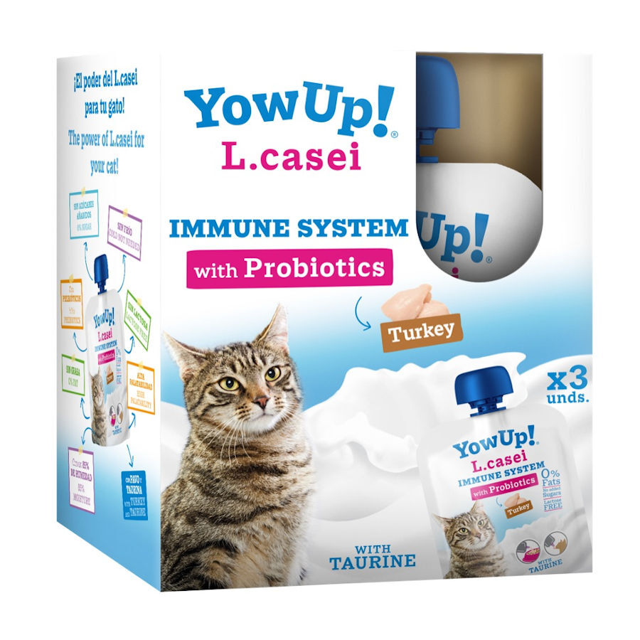 3 uds. x 85 g YowUp! L.casei Pavo yogur para gatos, , large Imagen numero 1