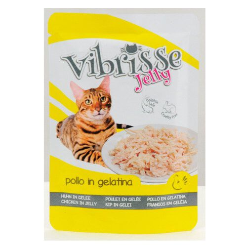 Vibrisse Jelly Pollo en gelatina sobre para gatos