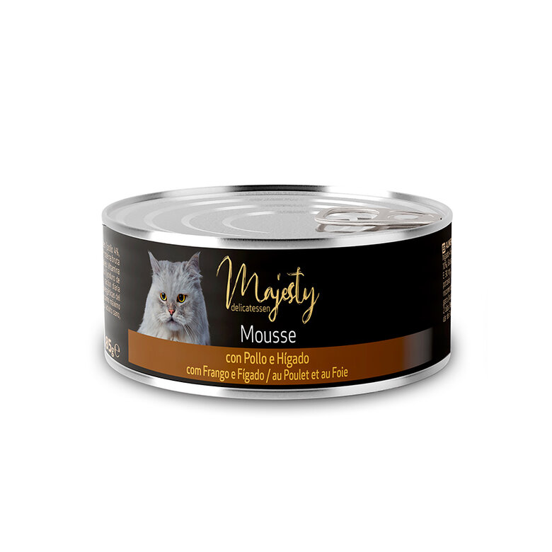 Majesty Adult Mousse de Pollo e Hígado lata para gatos, , large image number null