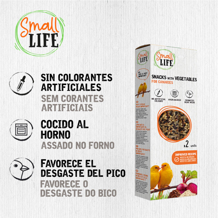 2 barritas Small Life Barritas Snack con Vegetales para canarios, , large Imagen numero 3