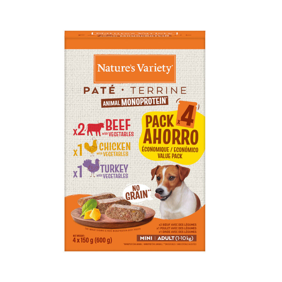 4 sobres x 150 g Nature's Variety Adult Mini Pat&eacute; sobre para perros, , large Imagen numero 3