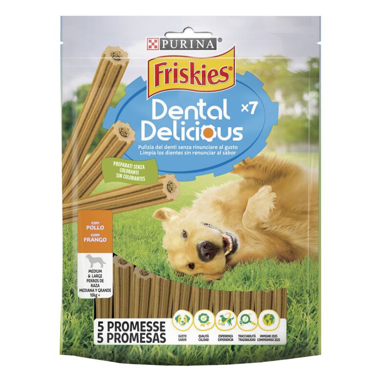 7 barritas Friskies Delicious Snack Dental de Pollo para perros,  Imagen numero 1 7 barritas Friskies Delicious Snack Dental de Pollo para perros, , large Imagen numero 1