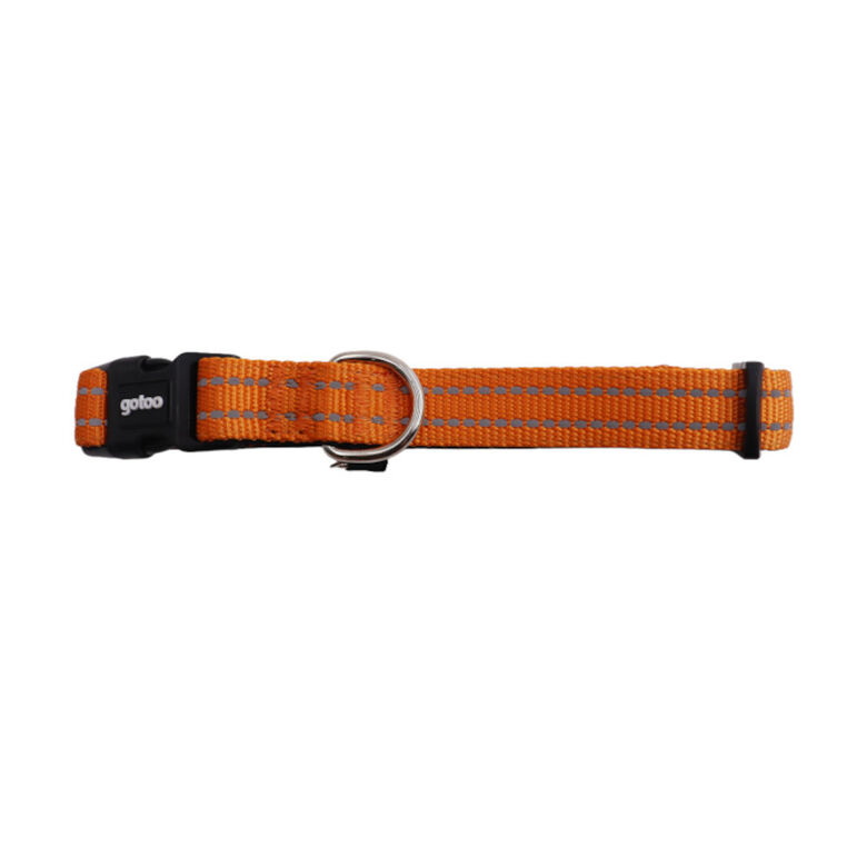 Gotoo Collar de nylon reflectante naranja para perros thumbnail