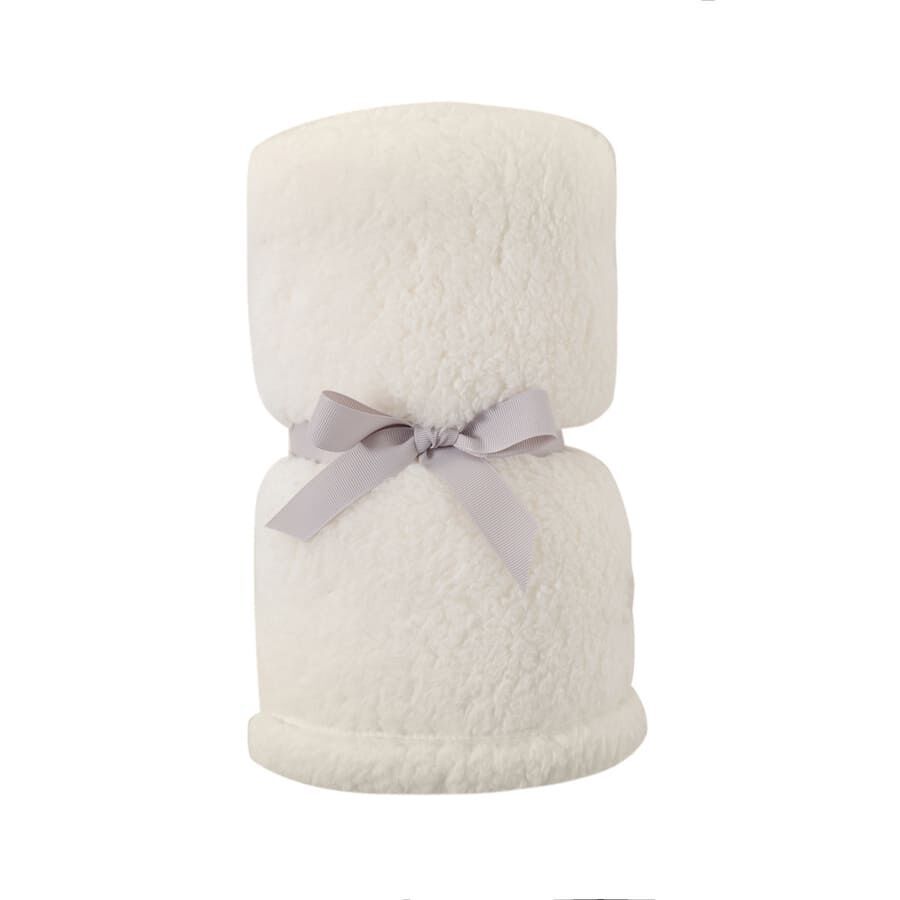 Leeby Manta Suave de Pelo Blanco para gatitos