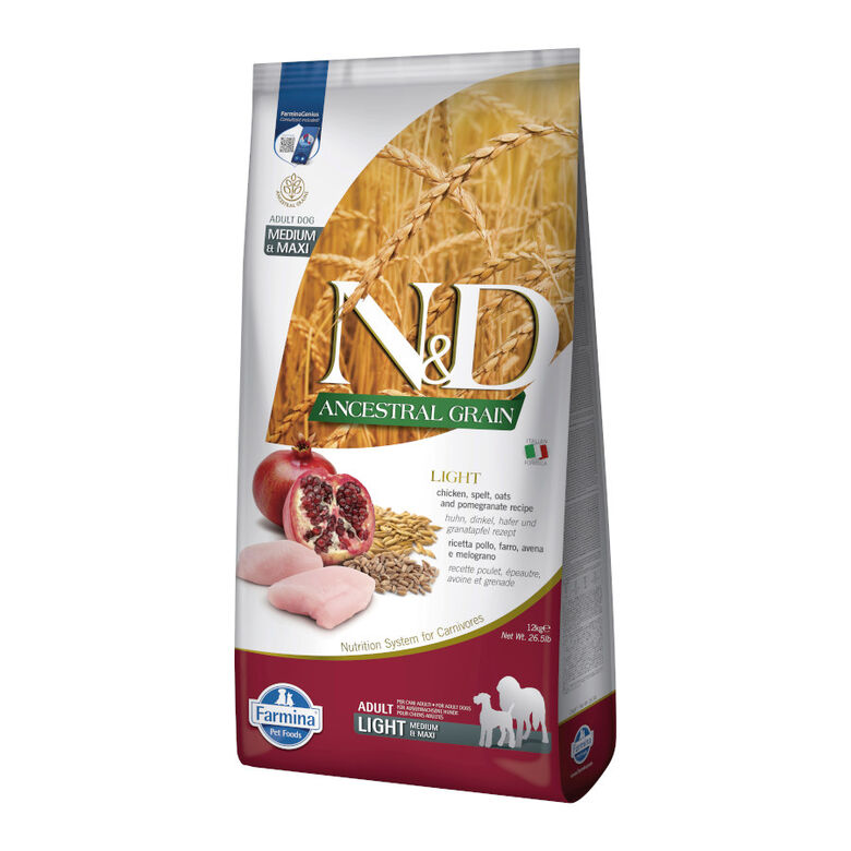 Farmina N&amp;D Ancestral Grain Light Pollo y Granada pienso para perros