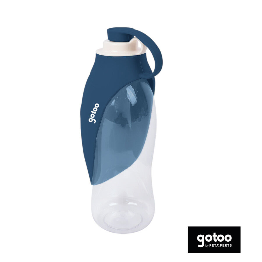 Gotoo Botella Bebedero Port&aacute;til de Silicona Azul para perros y gatos, , large Imagen numero 2
