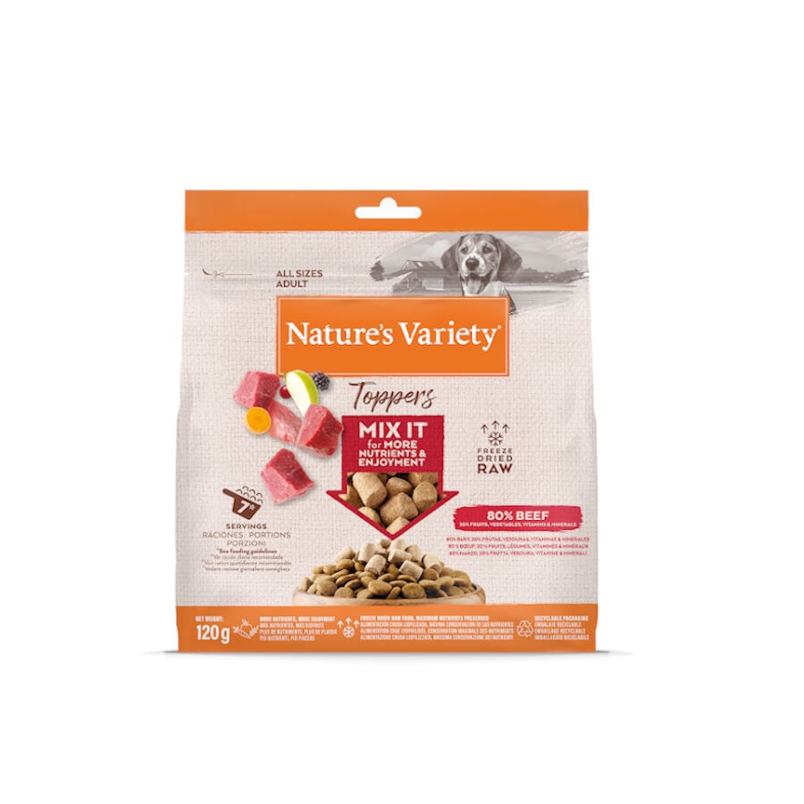 120 g Nature's Variety Toppers Buey Liofilizado para perros, , large Imagen numero 1