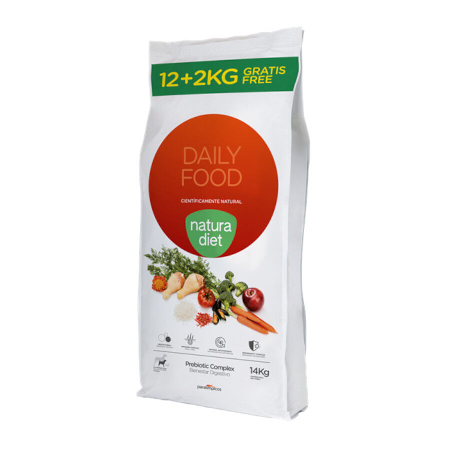 14 kg (12 + 2 kg &iexcl;gratis!) Natura Diet Daily Food pienso para perros, , large Imagen numero 1