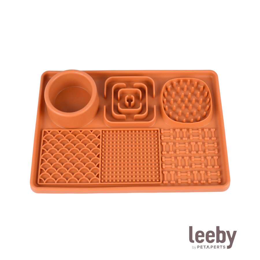 Leeby Alfombrilla de Lamer Naranja para perros y gatos, , large Imagen numero 2