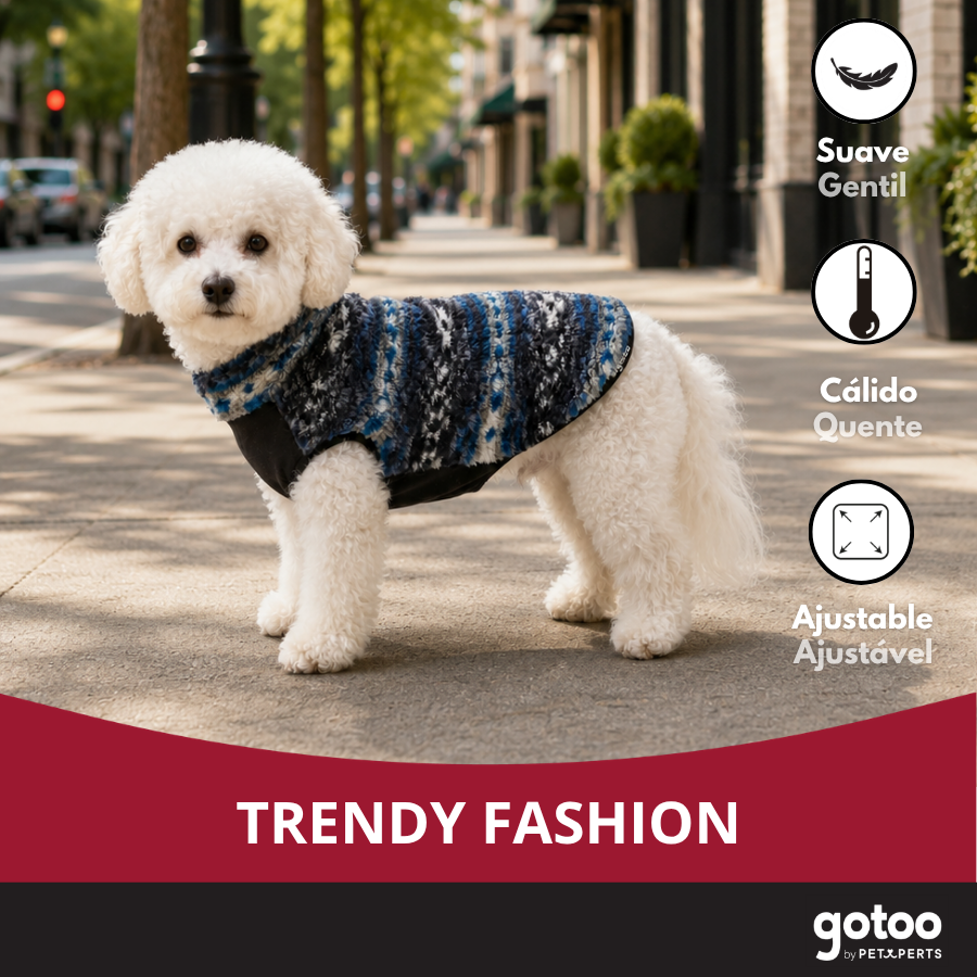 Gotoo Jersey Sherpa Estampado Retro para perros, , large Imagen numero 6